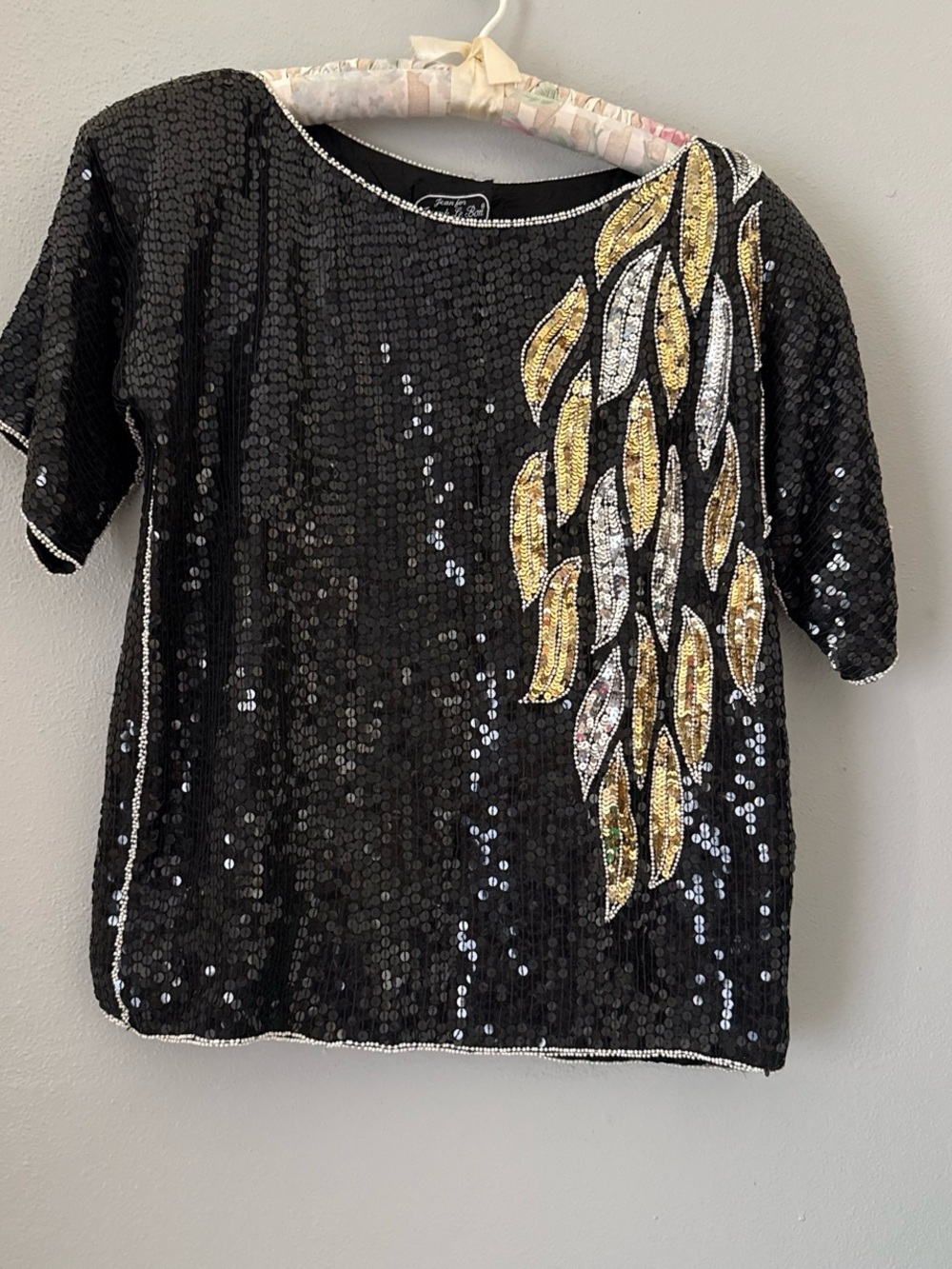 vintage Jean for Joseph Le Bon silk sequined top